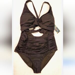 NWOT Black Changeable Strap One Piece Swimsuit